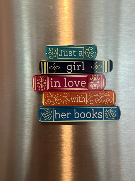 Just a girl in love with books magnet