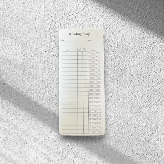 Reading Log Bookmark